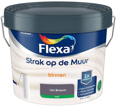Flexa - Strak Op De Muur Binnen Mat - Vol Braam - Mengverf - 2,5 L