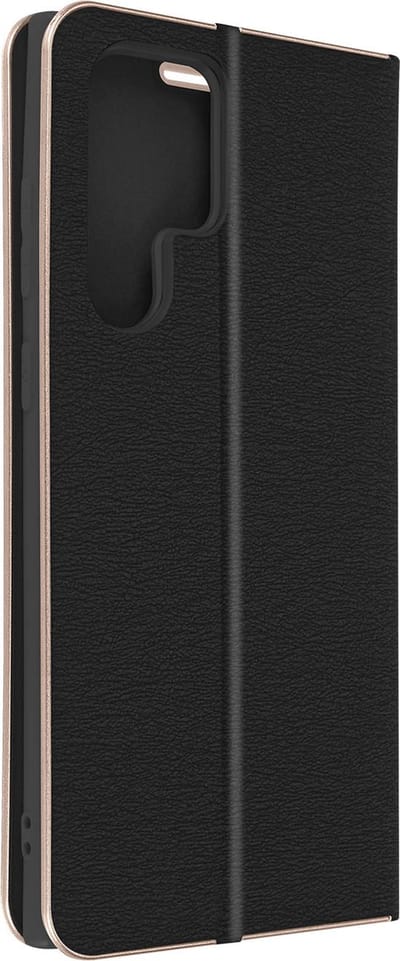 Forcell, Hoesje Geschikt voor Samsung S22 Ultra met Pasjeshouder en Standfunctie, Zwart