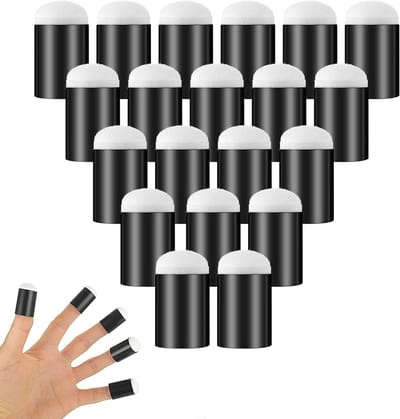 Multifunctionele Sponskwasten Set voor Kinderen - 20 Stuks Vinger Applicator en Schilderkwasten voor Creatieve Activiteiten en Kunstprojecten