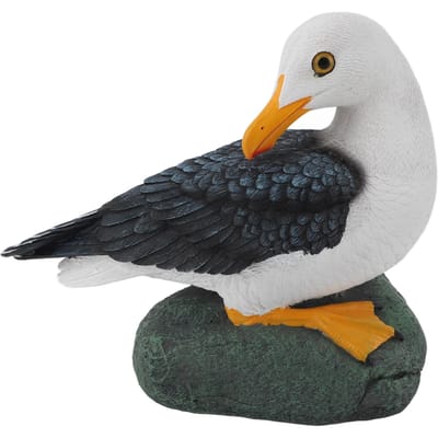 Hars Zeemeeuw Beeld Zeevogel Figuur Mediterraanse Stijl Ornament voor Thuis Landschap Kantoor Crouching Type