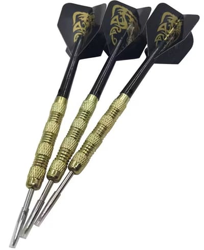 3 Pack Dartpijlen Set van IJzer - 14,3 cm - Met PET Schachten en Gekleurde Flights - Geschikt voor Beginners & Recreatieve Spelers - Stevige Grip en Goede Balans - Voor Dartbord Thuis of in de Kantine - Ideaal voor Spel en Training