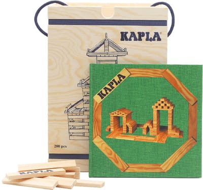 KAPLA - KAPLA Blank - Constructiespeelgoed - Groen Voorbeeldboek - 280 Plankjes