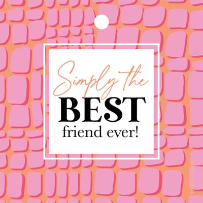 Set 5 kadokaartjes klein – vriendschap - bestie - best friend - beste vriend - Wildcards