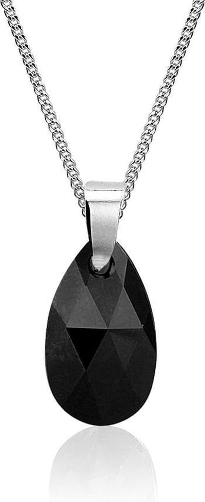 Montebello Ketting Polat - 925 Zilver Gerhod. - Swarovski - 20mm - 45cm