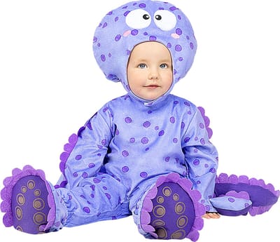 FUNIDELIA Octopus kostuum voor baby - Maat: 81 - 92 cm - Paars
