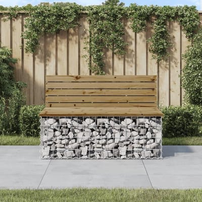 Tuinbank Schanskorf - Houten zitbank - Buiten ontspannen - Geïmpregneerd grenenhout - 103 x 70 x 65 cm - Natuurlijk Hout