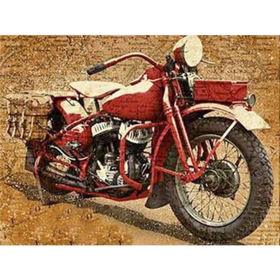 Diamant broderie 5D bricolage diamant peinture voitures classiques mosaïque photo décoration de la maison 20X30CM black