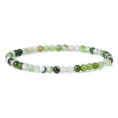 Bixorp Gems Lichtgroene Botswana Agaat Edelstenen Armband 4mm - Edelsteen Kralenarmband - Spiritueel Cadeau - 18cm