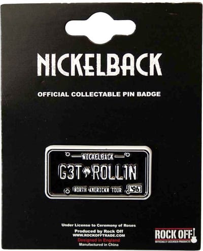 Nickelback - License Plate Pin - Zwart