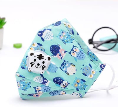 Mondkapje kind, Mondmasker voor kinderen | Voor het OV en openbare ruimte | Wasbaar en herbruikbaar | Filter | licht-blauw