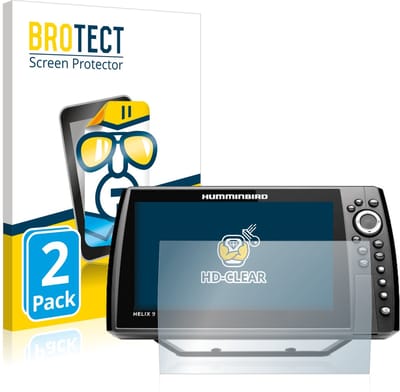BROTECT - Screenprotector voor Humminbird Helix 9 CHIRP MSI+ GPS G4N - Folie Beschermfolie transparant 2 Stuks