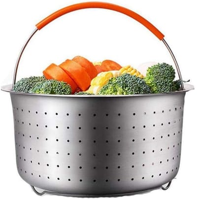 EXCITAT Stoommandje - Groentestoommandje - met siliconen handvat - voor het koken van groenten en voedsel