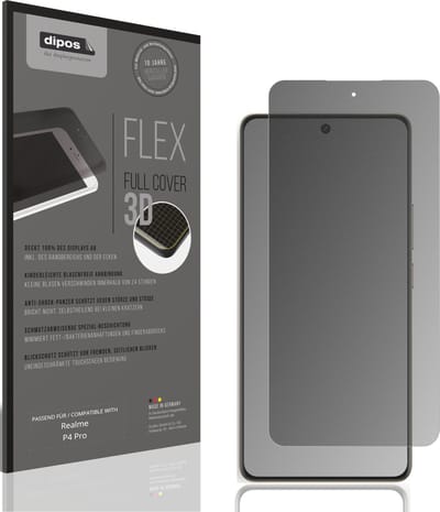 dipos FLEX – Matte Privacy Screenprotector geschikt voor Realme P4 Pro | Volledige Schermbescherming | Case-Friendly