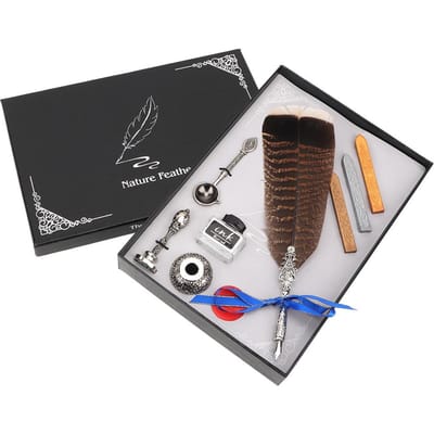 Vintage Europese Vulpen Signeerpen Kalligrafie Veer Quill Dip Pen Set Type 7