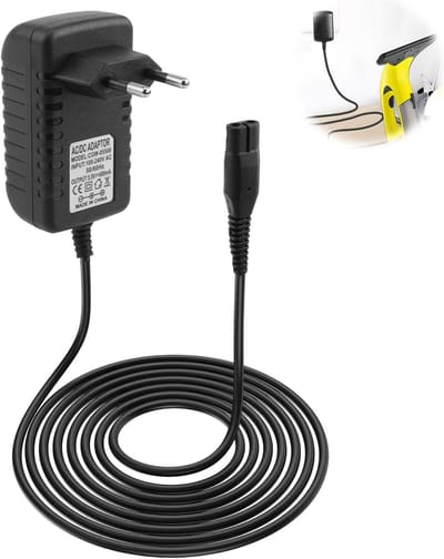 Oplader Raamreiniger - Stroomkabel Adapter - Apparaat Opladen - Constante Stroomtoevoer - 5.5 Volt - Zwart