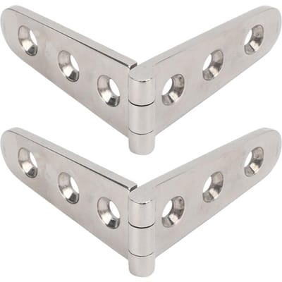 Paar Zware Scharnierband met Gaten 316 Roestvrij Staal Marine Boot Huis Hardware voor Deur Poort Schuur Schuur 3 Gaten: