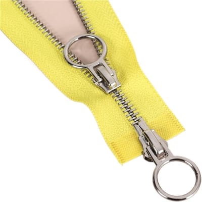 Bidirectionele Ritssluiting - Dubbele Schuiver Rits - Kleding Repareren - Metalen Koperen Tanden - Maat 5 - Koper