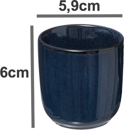 Koffiekop - 100ML - Blauw - Espresso kop - Aardewerk