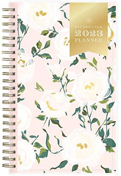 Week- en maandplanner met doorzichtige zakhoes - 12,7 x 20,3 cm - Coming Up Roses
