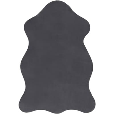Kleden Rugsx Tapijt NEW DOLLY leer G4337-2 grijskleuring anthra 60x90 cm