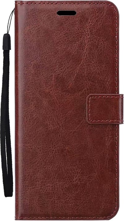 Hoesje Met Pasjeshouder - Geschikt voor Samsung Galaxy S25 - Luxe Bookcase Portemonee - Flip Case - Kunstleer Book Case - Flipcase - Book Cover - Walletcase - Portemonneehoes - Bruin
