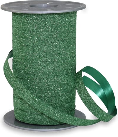 Krullint Glitter Groen – Cadeaulint - 10mm