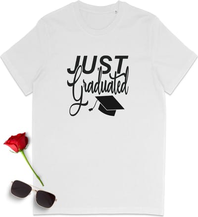 Geslaagd T-shirt 2025 – Just Graduated – Cadeau voor geslaagde – Examens - Wit - S