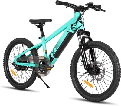 JOYSTAR 20 Inch Elektrische Kinder Mountainbike - 250W E-Bike voor Kinderen (7+ Jaar) - 25 km Actieradius - Met Verwijderbare Accu & Schijfremmen – Spaakwiel - Groente