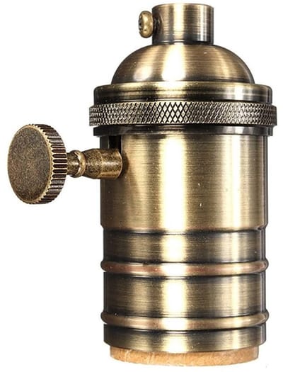 Allecto - Retro Lamphouder - Edison Antieke Hanglamp - E26/E27 Socket - Groen Brons - Verlichtingsarmatuur - DIY Lampen - Geschikt voor Thuisgebruik