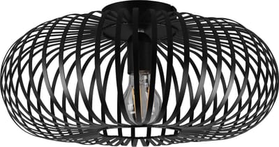 TRIO JOHANN - Plafondlamp - Zwart mat - excl. 1x E27 4 W - Plafondbevestiging