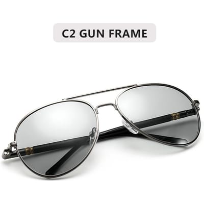 Gepolariseerde Fotochrome Zonnebril Heren Designer Rijden Kameleon Zonnebril Veranderen van Kleur gafas de sol de los hombres C2