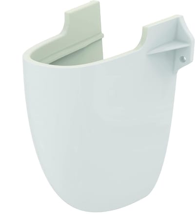 Halve Zuil - Wastafelondersteuning - Badkamer Renovatie - Universele Afvoer Compatibiliteit - 28x16x33 cm - Wit