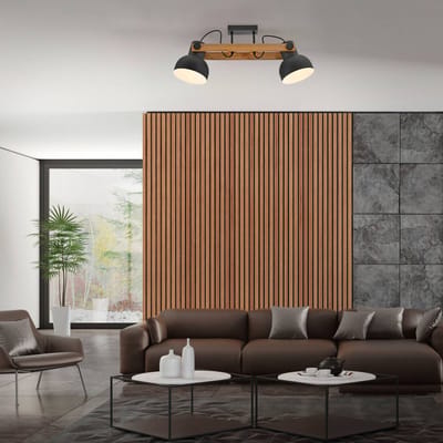 JUST LIGHT. GmbH JUST LIGHT. Plafondlamp Cup 2.0, 2-lamps zwart, metaal