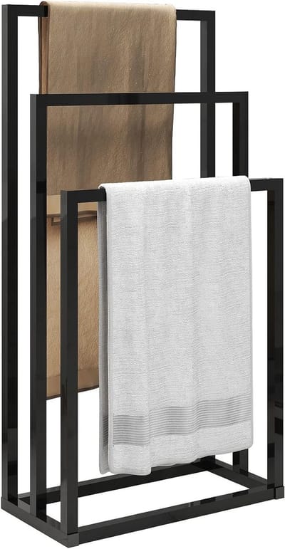 NBAP® Handdoekrek Badkamer - Handdoekhouder - Zwart