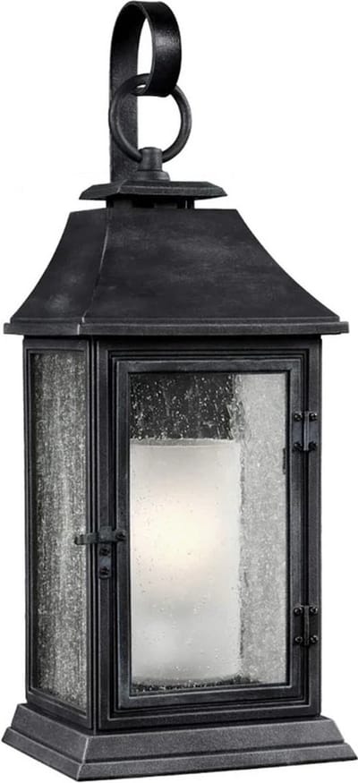 Feiss LED Wand Buitenlamp Shepherd | 1X E27 Max 60W | IP44 | Dimbaar | Dark Weathered Zinc