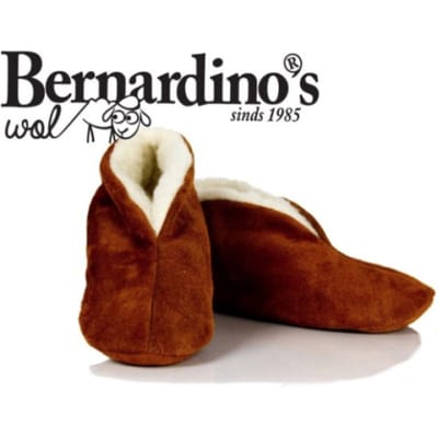 Bernardino Spaanse  Sloffen Unisex - cognac - 100% Wol - Maat 37