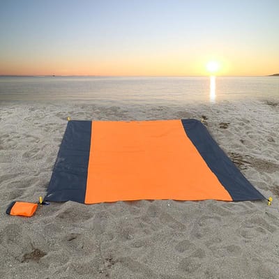 Outdoor Camping Waterdicht Handig Opvouwbaar Tweekleurig Picknickmat Vochtbestendig Pad Polyester Geruite Doek Pocket Strandmat 140*200CM