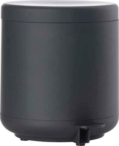 Prullenbak voor de badkamer 4L - Cosmetica-emmer met soft-close en uitneembare binnenemmer - Zwart 19,5 cm