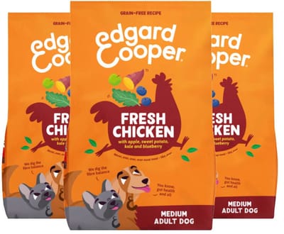 Edgard & Cooper Hondenvoer Droog Kip Medium - 3 x 1 kg - Voordeelverpakking