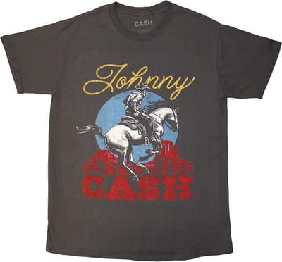 Johnny Cash - Gallop Heren T-shirt - S - Grijs