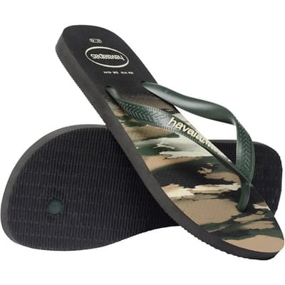 Havaianas HAV. TOP CAMU Zwart/Groen Heren Slippers - Zwart/Groen