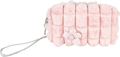 Clayre & Eef Toilettas Dames 18x7x10 cm Roze Synthetisch Bloem