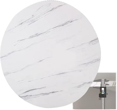 Houten Eettafel - Tafelblad Vervanging - Keuken en Kantoor - Stijlvol Design - 100 cm Diameter - Witte Nerf