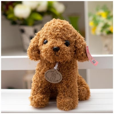 Simulatie teddyhond pluche speelgoed pop puppy lappenpop schattige kinderhond mascotte 25cm