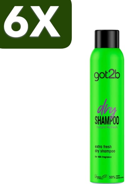 6 x Schwarzkopf - got2b Fresh It Up Extra Fresh Dry Shampoo