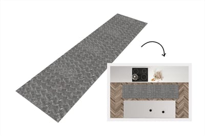 Keukenloper - Loper keuken - Metaal - Industrieel - Patronen - 200x50 cm - Keukenloper vinyl