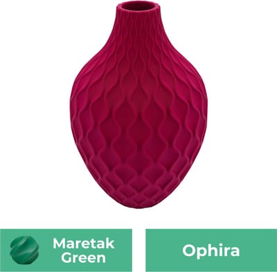Ophira moderne vaas – Decoratieve vaas - Maretak Groen - 3d geprinte vaas – geschikt voor droogbloemen - 20CM