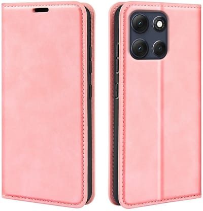 MobyDefend Hoesje - Geschikt voor Motorola Moto G86 Power - Luxe Wallet Bookcase (Magnetische Sluiting) - Roze