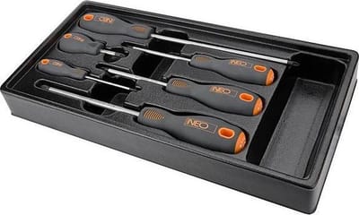 Schroeverdraaierset Kruiskop Magnetisch - 6-Delig - Inleglade gereedschapswagen