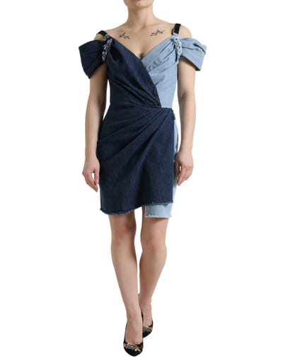 Tweedelige Denim Minijurk